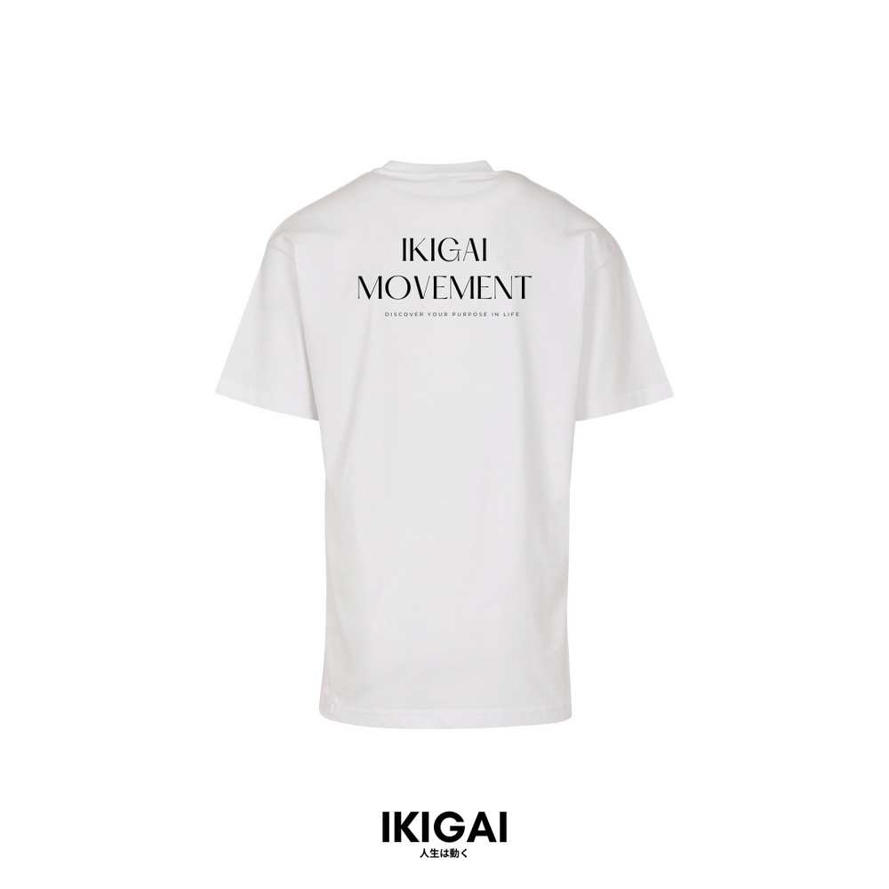 IKIGAI MOVEMENT Tee (White Black Logo)