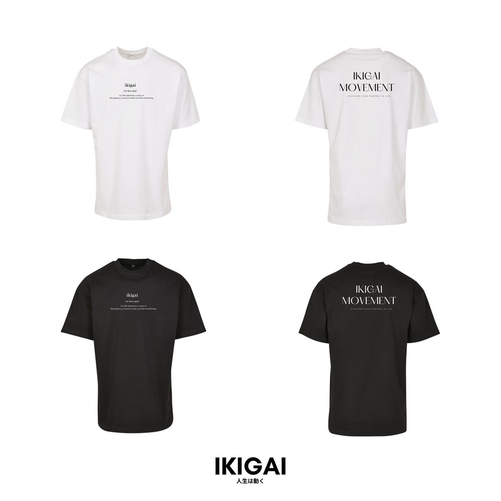 IKIGAI MOVEMENT Tee (Black White Logo)