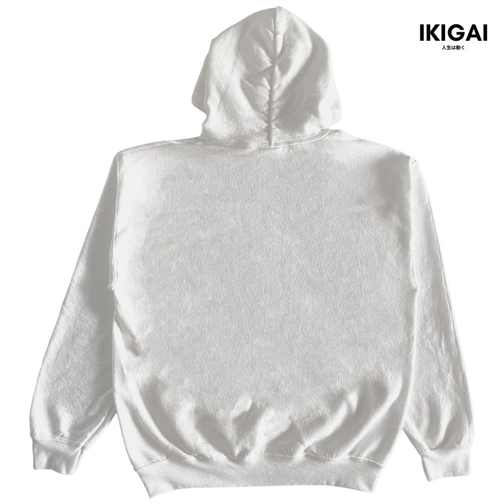 IKIGAI Hoodie (White Black Logo)